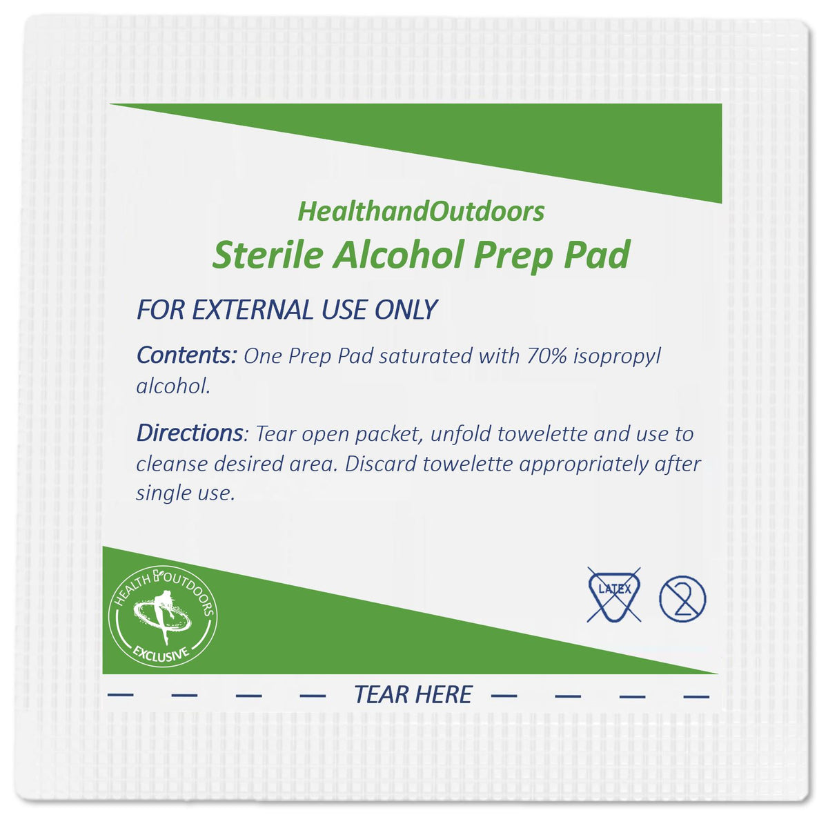 Sterile Alcohol Prep Pads Large (125 Count)