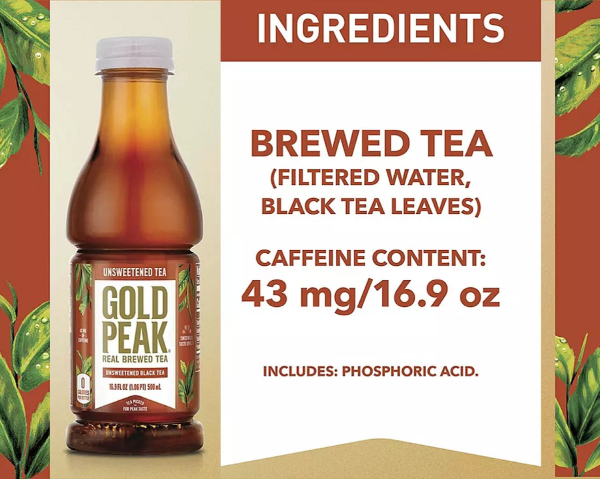 Gold Peak Unsweet 16.9 oz, 15 Pack