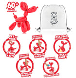 Squeakee The Red Balloon Dog W/ Pack-a-Hatch Combo