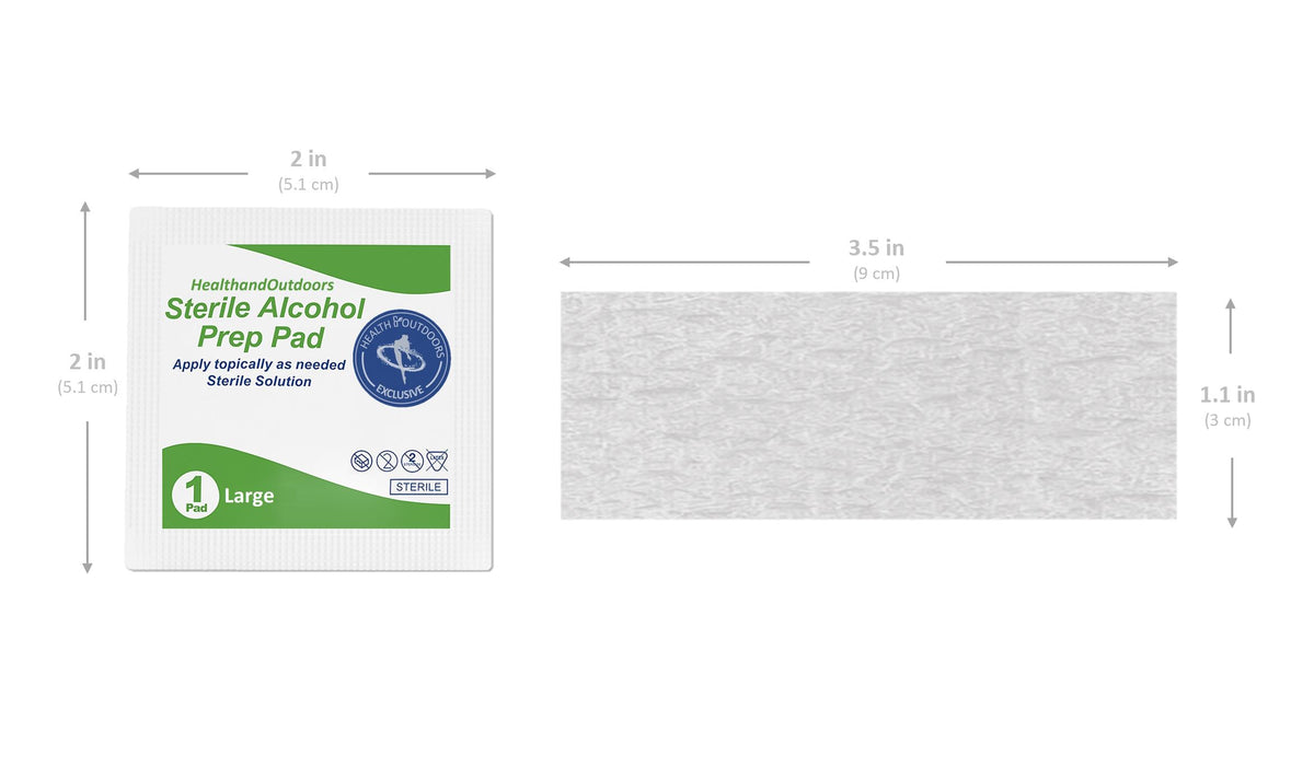 Sterile Alcohol Prep Pads Large (125 Count)