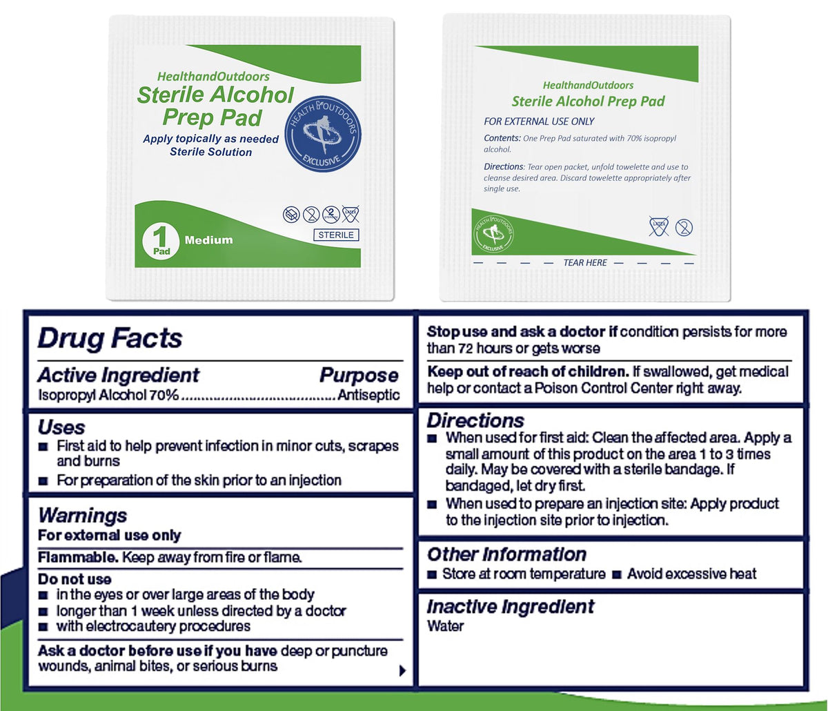 Sterile Alcohol Prep Pads 125 Count