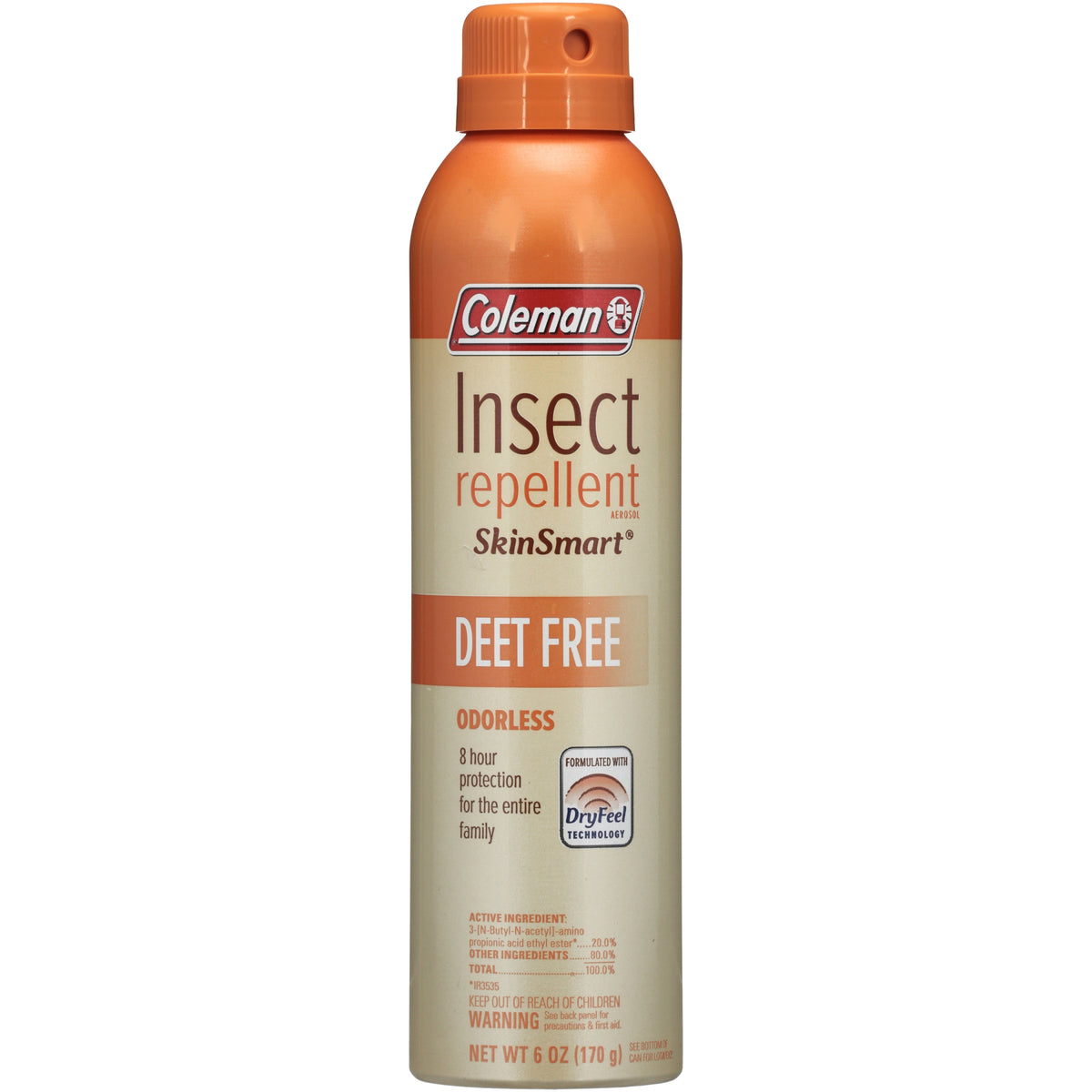Coleman SkinSmart Insect Repellent 6oz W/ HAO Wipes (6 Cans)