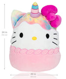 Hello Kitty Squishmallow 20 Inch Plush Pillow W/ Pack-A-Hatch